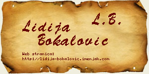 Lidija Bokalović vizit kartica